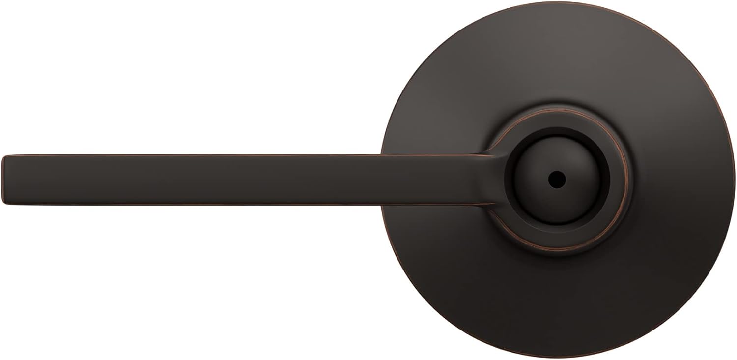 Schlag F40 LAT 716 Latitude Door Lever Aged Bronze - Secure Bed Bath Privacy Lock