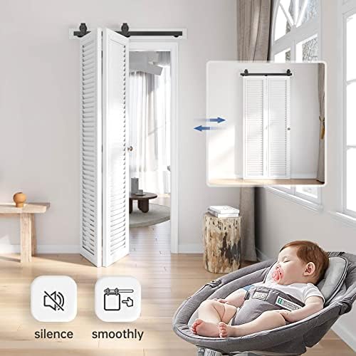 EaseLife 24 Bi-Folding Sliding Barn Door Track Kit
