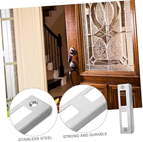 Stainless Steel Door Plate Kit for DeadboltInstallation - Secure Durable Door Reinforcement