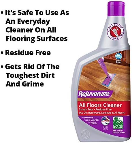 Rejuvenate Click N Clean - All-in-One Multi-Surface Spray Mop System Bundle with Storage Caddy