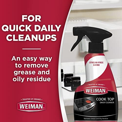 Weiman Cooktop Cleaner Set for Daily Effortless Cleaning