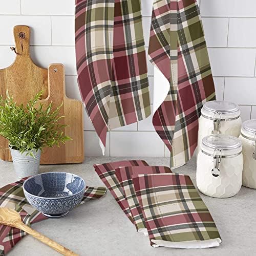 Multi-Color Checkered Kitchen Towels