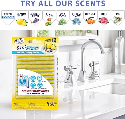 Sani 360 Sani Sticks Eliminate Drains Odors 24 Count