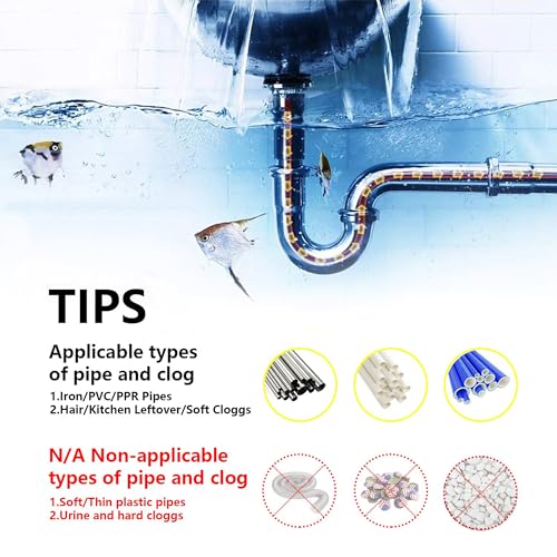 Drain Auger 25 Ft Heavy Duty_drain Clog Remover Effective for All Homes