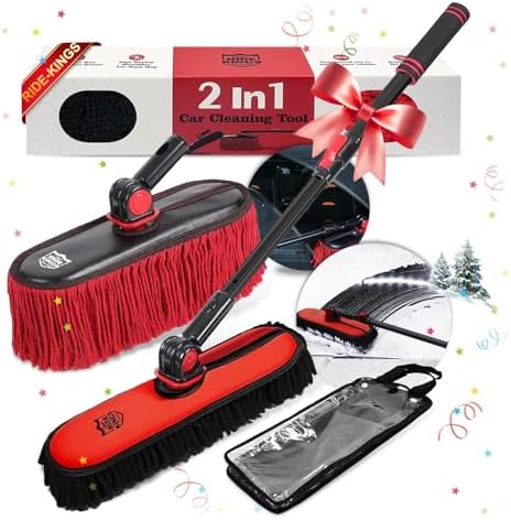 RIDE KINGS 2In1 Car Wash Brush Mop with Storage Bag