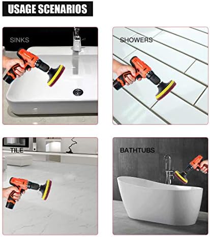 Glarks 16Pcs 5 Inch Drill Brush Cleaning Kit