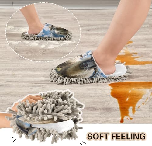 White Sheep Mountains Mop Slippers