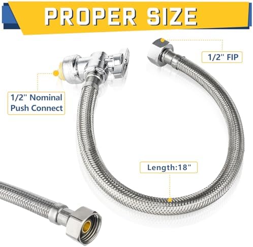 GUOFIS Stainless Steel Braided Faucet Connector