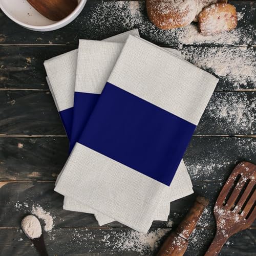 Stylish Christmas Kitchen Towels Northwest Blue Geometric Design for Track Daily Use Decor