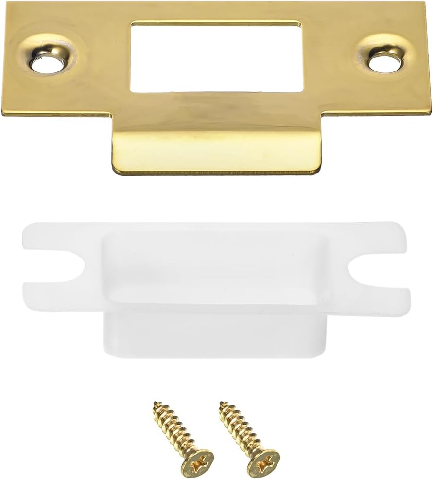 Uxcell Door Strike Plate 68mm x 39mm Stainless Steel Latch Deadbolt for Door Jamb Easy to Install Durable