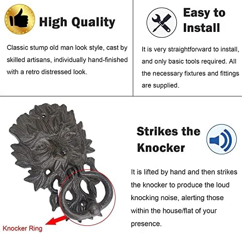 Vintage Cast-iron Door Knocker with Distressed Look