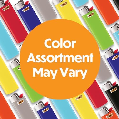 BIC Maxi Pocket Lighters - 12 Count Assorted Colors for Candle Lighting