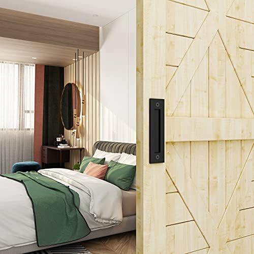 Superior Quality 8-35 Finger Flush Pull Handle for Barn Doors Cabinets Matte Black