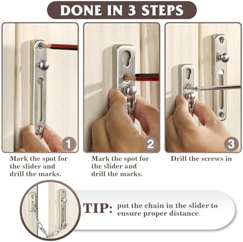 Durable Chain Door Lock with Anti-Theft Protection