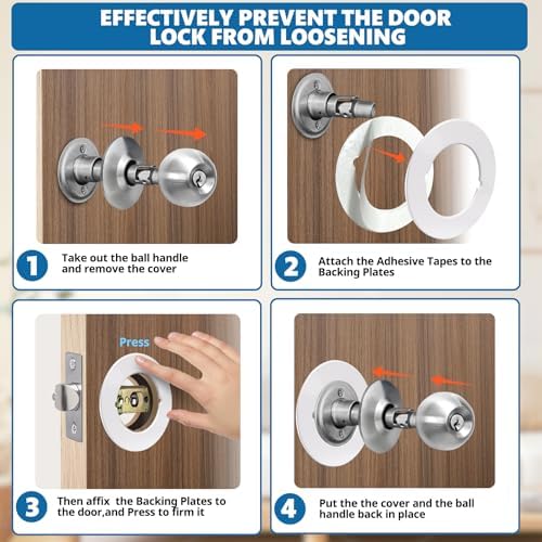Double-Sided Stainless Steel Door Knob Plates - Durable and Easy to Install
