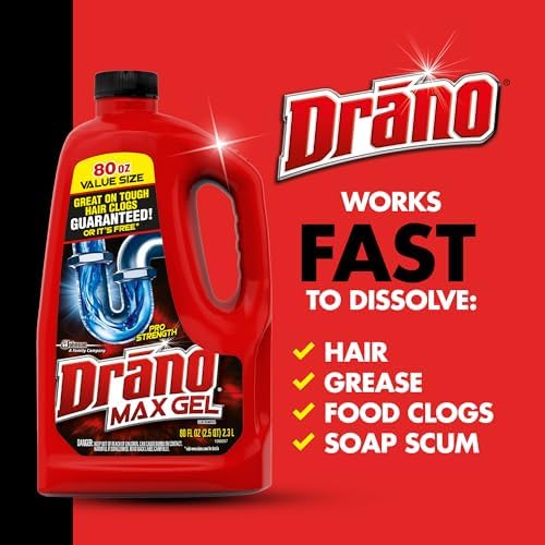 Drano Max Gel Drain Clog Remover Cleaner