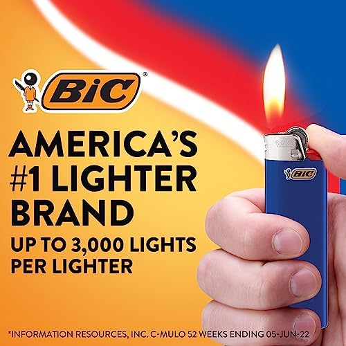 BIC Maxi Pocket Lighters Dependable 10-Pack with Assorted Colors