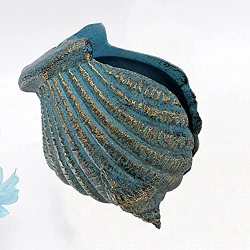 Vintage Front Door Door Knocker Green Shell-Shape Rustic Cast Iron for Cottage Home