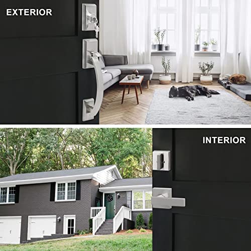 NeuType Front Door Handle Set - Heavy Duty Door Lock for Standard Doors