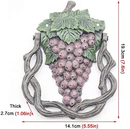 Vintage Door Knocker - Front Door Decor piece with Cast IronPurple Grape Handle