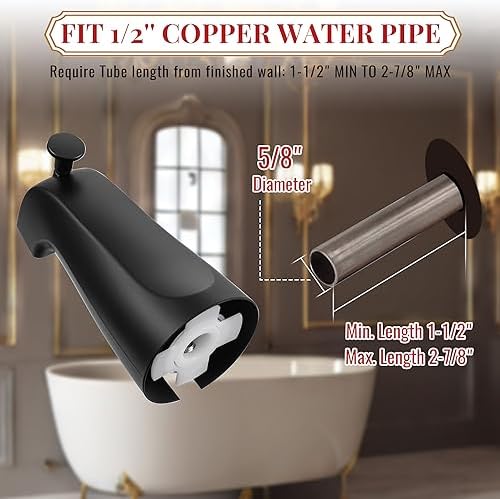 Non-Leak Bath Faucet Slip-On Diverter Spout for Bathroom