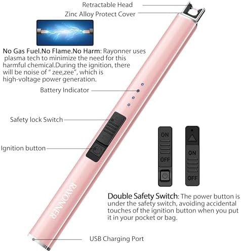 Rayonner Rechargeable USB Lighter with Retractable Head