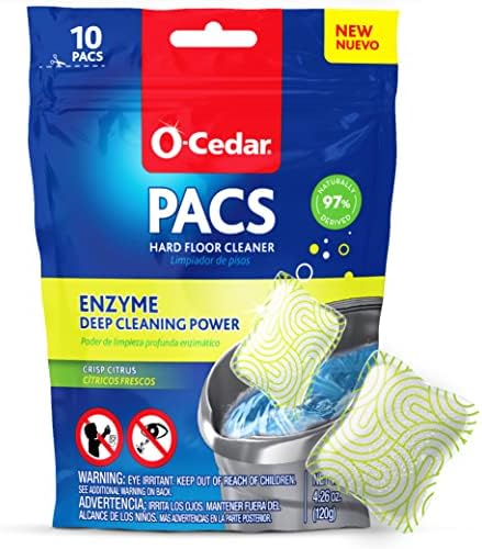 O-Cedar PACS Hard Floor Cleaner Crisp Citrus Scent 10 Count