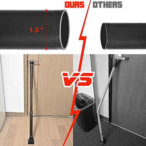 HoneSecur 2-Pack 2-in-1 Door Sliding patio Door Stopper Adjustable Security Jammer Bar Child-Proof