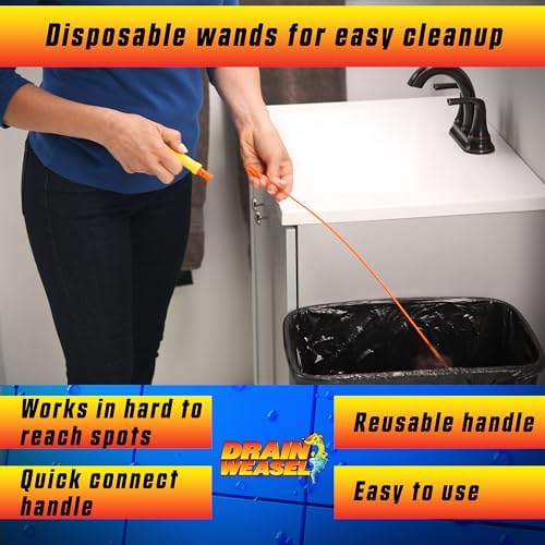 18-inch FlexiSnake Drain WeaselReusable Hair Clog Remover for Pipes Drains