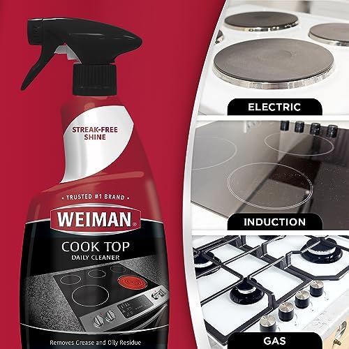 Weiman Cooktop Cleaner Set for Daily Effortless Cleaning