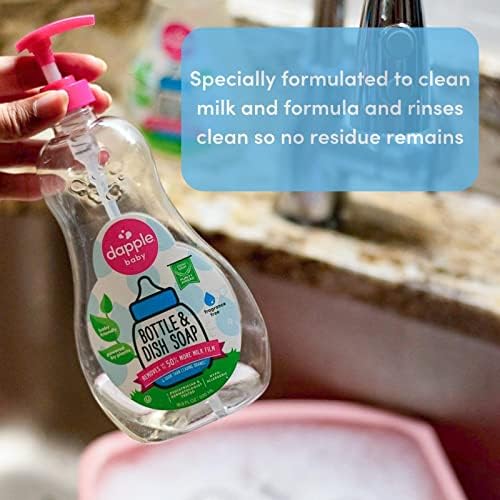 DApple Baby Dish Soap Hypoallergenic Plant-Based 1 Pump Included