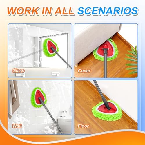 4-Piece Mop Pad Set for O-Cedar Spin Mop Microfiber Replacement Green