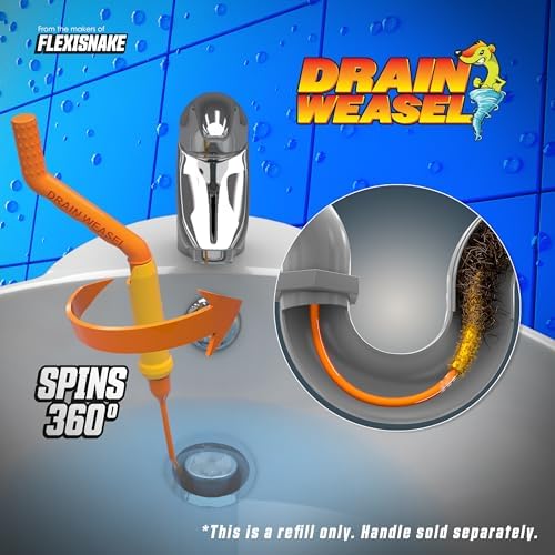 18-inch FlexiSnake Drain WeaselReusable Hair Clog Remover for Pipes Drains
