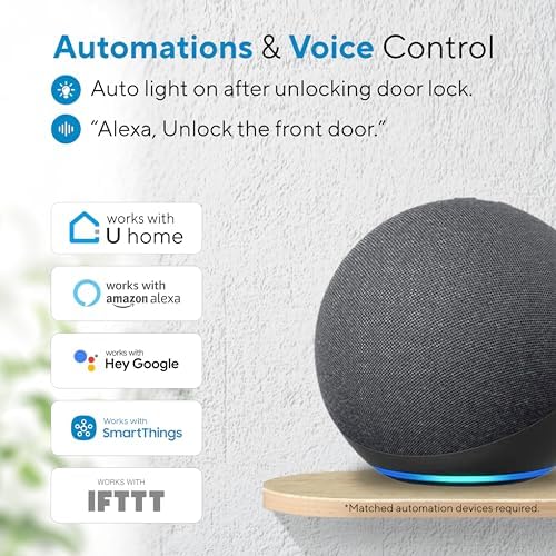 Ultraloq U-Bolt Pro WiFi Smart Lock with 8-in-1 Entry Door Sensor Secure Touch