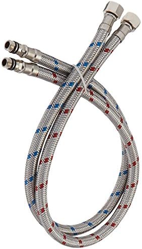 Luxury Stainless Steel Faucet Supply Hose - 32-Inch - M10 38-Inch Connector