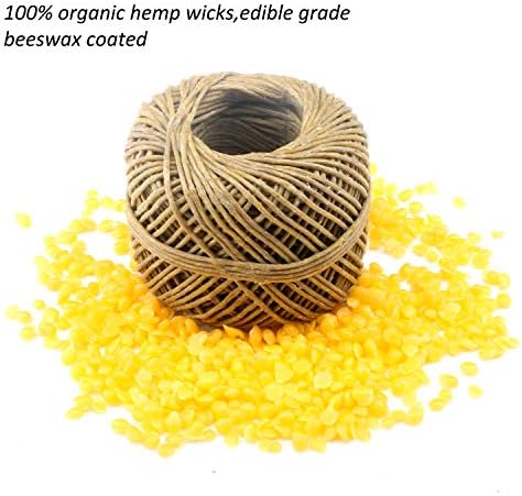 Organic Hemp Candle Wick with Natural Beeswax Coating