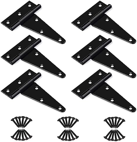 QPINGH Heavy Duty T Strap Door Hinges Set