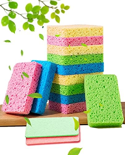 12-Piece Natural Kitchen Sponges for Kids