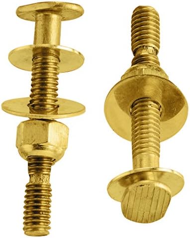 Plumb Pak Toilet Bolt Set 516 X 2-14 in Brass Easy Snap-On Durable