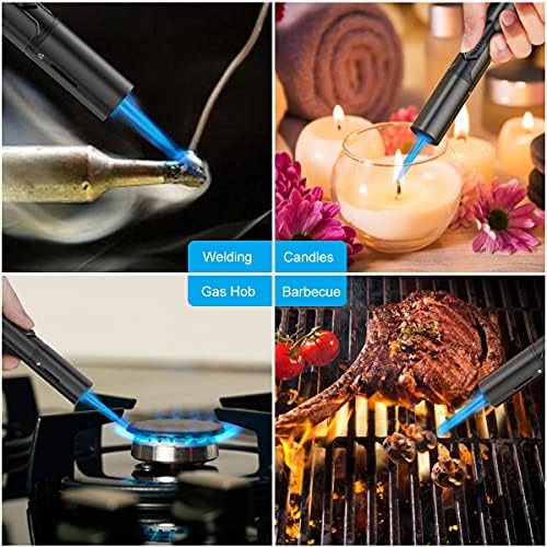 Windproof Torch Lighter 2Pack Adjustable Jet Flame Double-Ended High-Tech Long-Lasting Perfect for BBQ Away