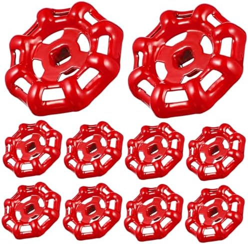 10-Piece Gate Valve Hand Wheel Set - Vemoon Sturdy Cast Iron Faucet Handle Decorations for Outdoor Use