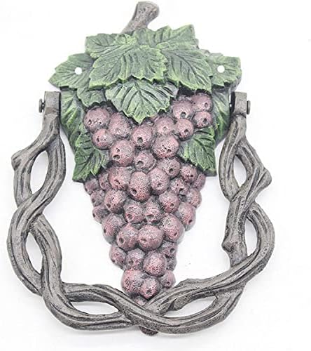 Vintage Door Knocker - Front Door Decor piece with Cast IronPurple Grape Handle