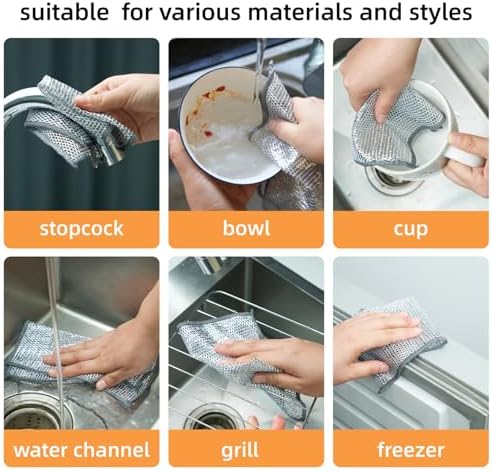 Multipurpose Wire Cleaning Cloth for Kitchen Metal Surfaces