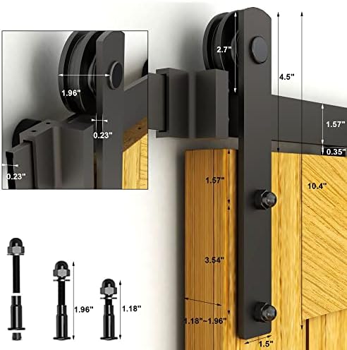 6FT Sliding Barn Door Hardware Kit Cost-Effective Easy to Set Up