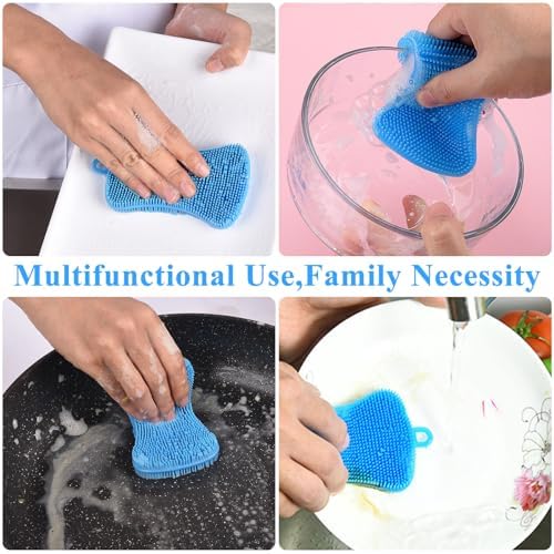 6-Pack Silicone Dish Sponges Multi-Functional Durable