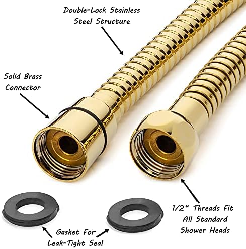 Sturdy 60-Inch Stainless Steel Shower Hose for a Smooth Experience