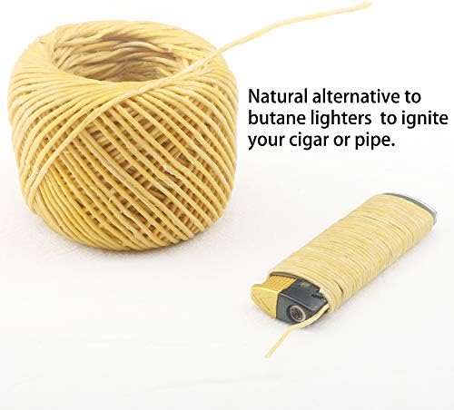 Organic Hemp FlOt Lighter Wick with Natural BeeSwax Coating - 200FT Spool 200pcs Sustainer Tabs