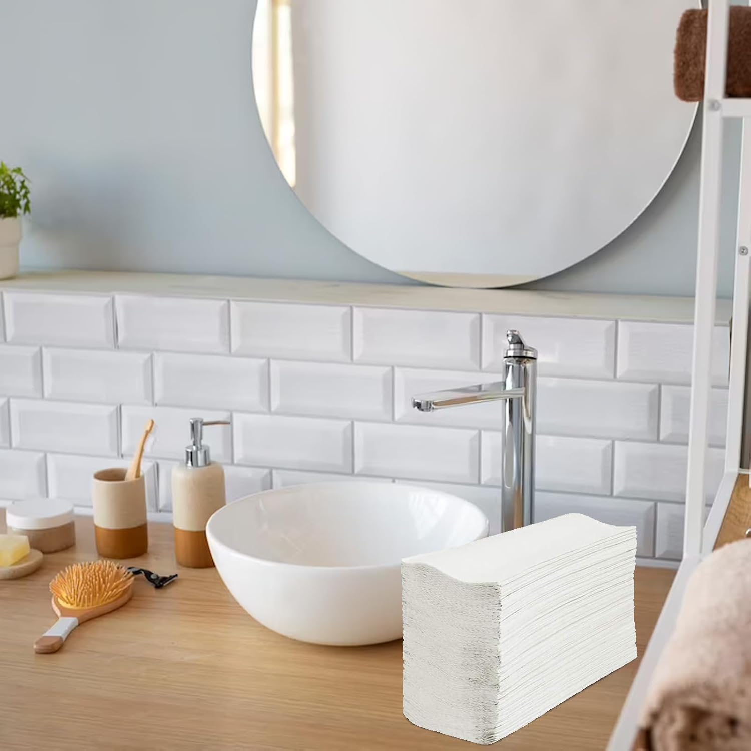 Perfect Stix White MultiFold Paper Towels Eco-Friendly Value-For-Money 500 Sheets embrace the green life