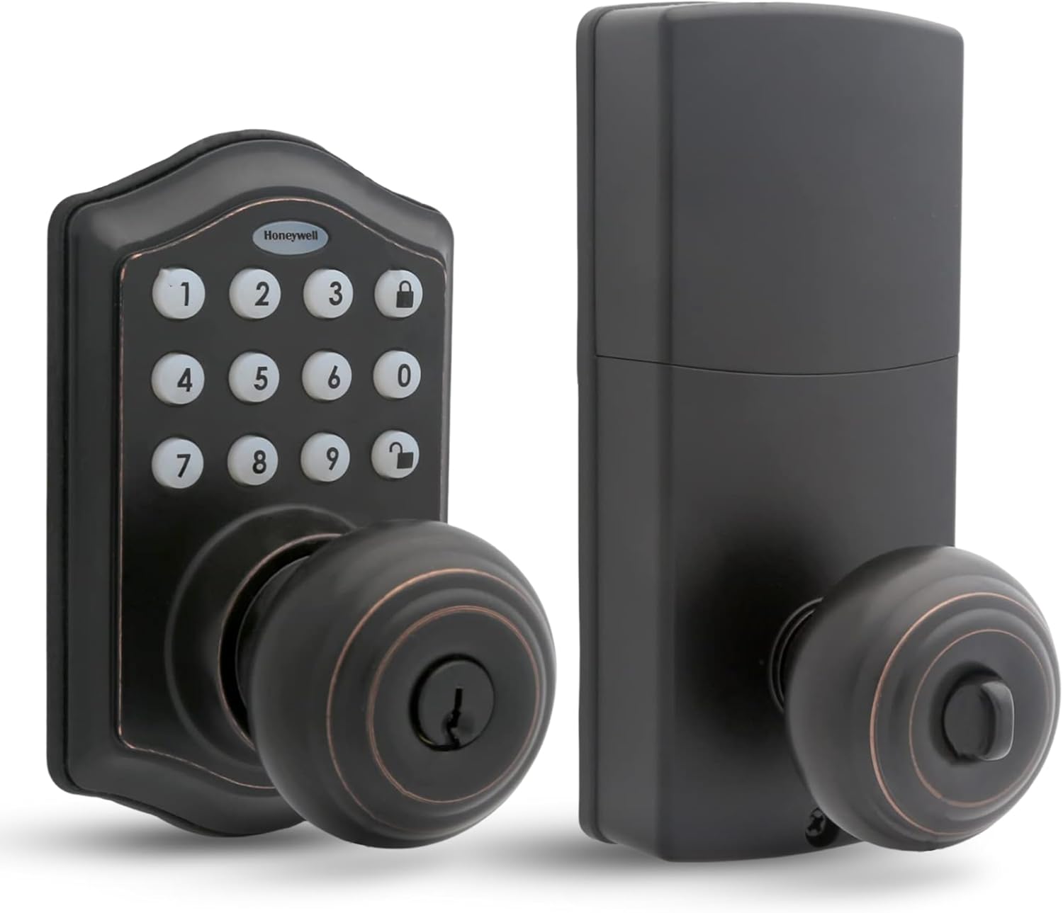 Honeywell Smart Keypad Door Lock with 50 Codes Oil Rubbed Bronze 65x88x9 in