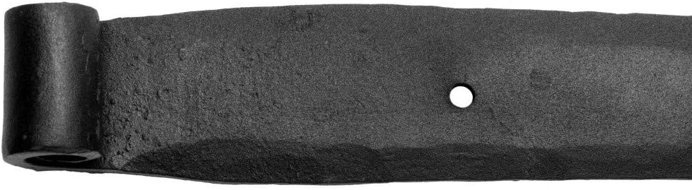 4-Piece Set of Black Wrought Iron Pintle Straps - Door Hinges with Easy Installation